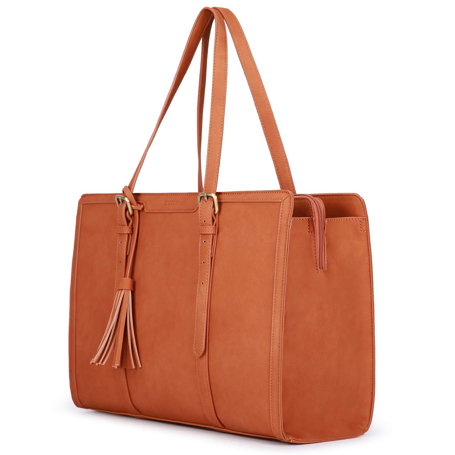 Laptop Bag For Women 15.6 Inch Work Tote Bags PU Leather Computer Purse For B...