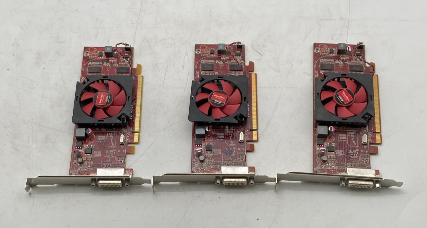 LOT OF 3 Dell ATI FirePro 2270 DM359 512MB DDR3 PCIe x16 Graphics Card / FCRRP