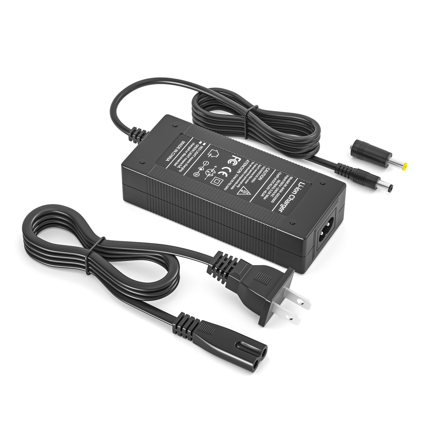 42V 2A Universal Charger for 36V Lithium Battery Most Brands with 5.5mm DC Plug