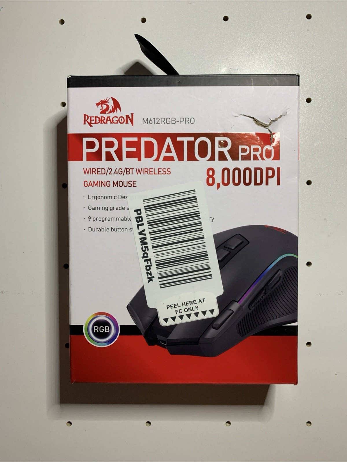 Redragon Predator Pro Gaming Mouse M612-RGB Pro Unused, open box