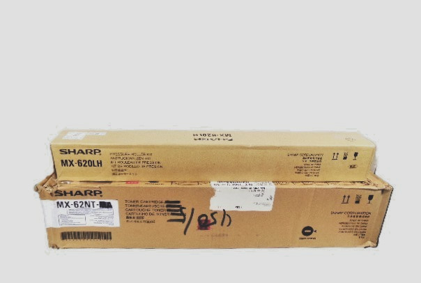 Set of 2: Sharp Toner Cartridge MX-62NT-BA Black & Pressure Roller Kit MX-620LH