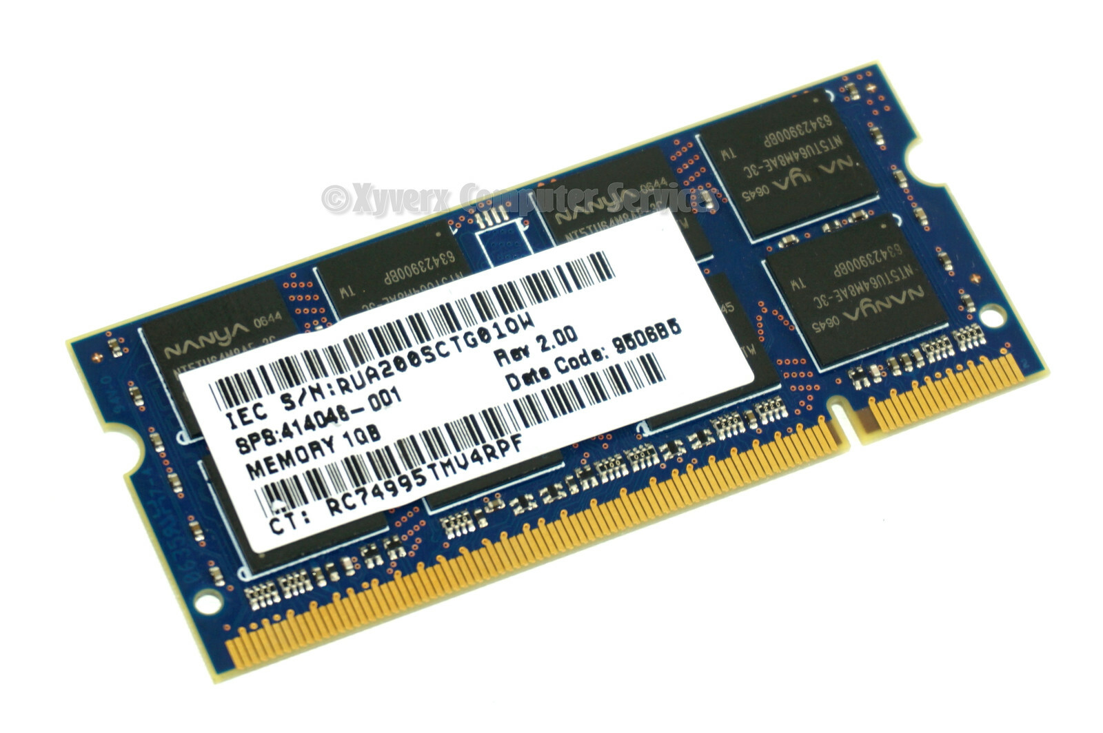 RUA200SCTG010W 414046-001 GENUINE NANYA LAPTOP MEMORY 1GB DDR2 PC2-5300 (CA611)