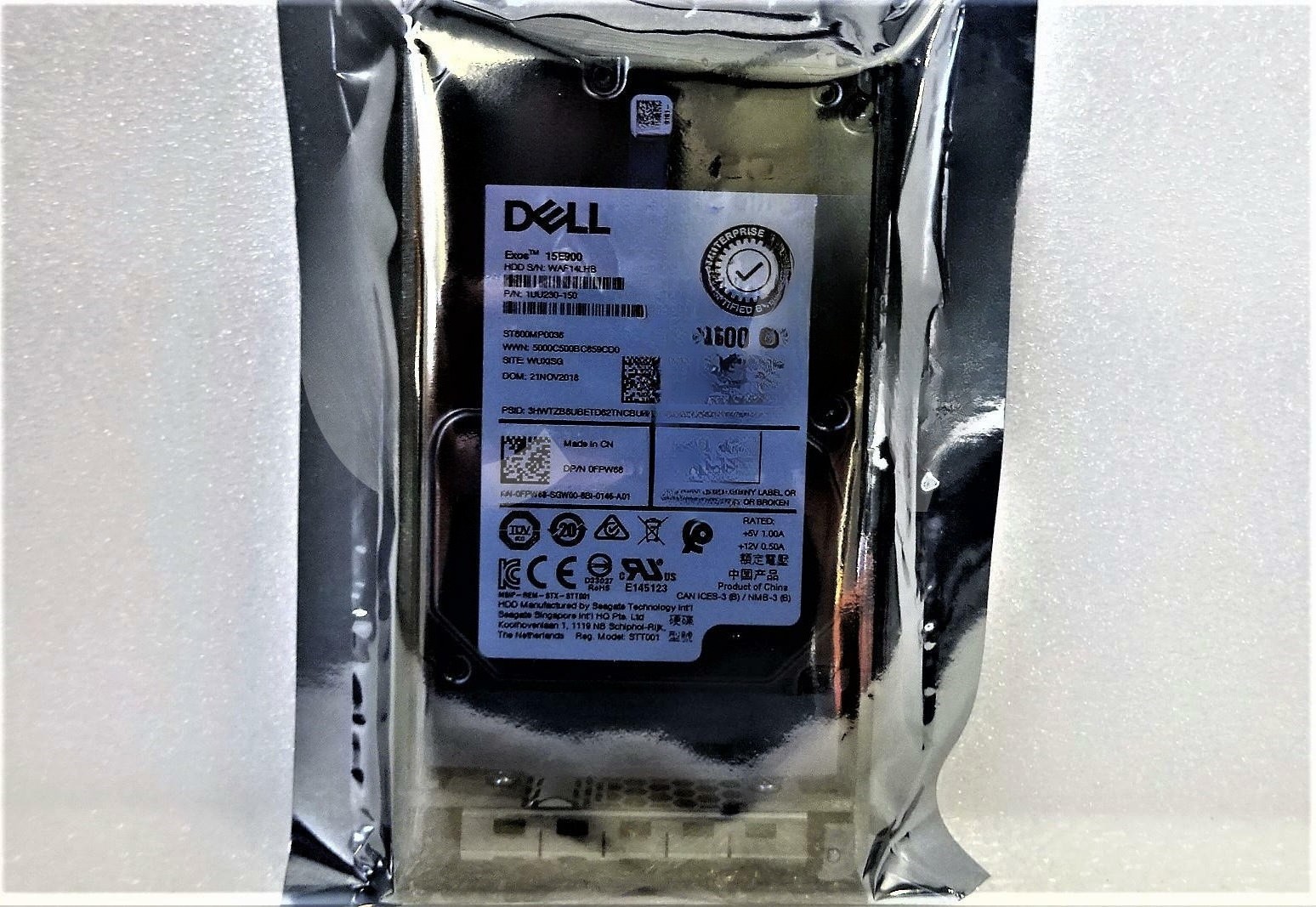 FPW68 ST600MP0036 Dell EXOS 600GB 15K RPM 12Gb/s 2.5" SAS Server HDD Hard Drive