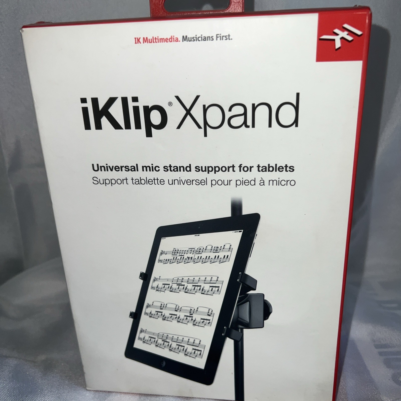 IK Multimedia iKlip Xpand Universal Mic Stand Support for iPad and Tables NEW