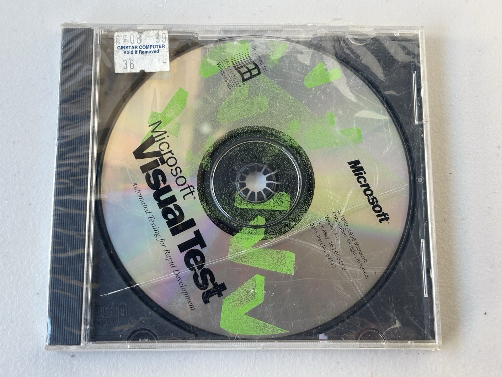 Vintage Microsoft Visual Test Version 4.0 1996 PC w/ Key - Sealed Cracked Case