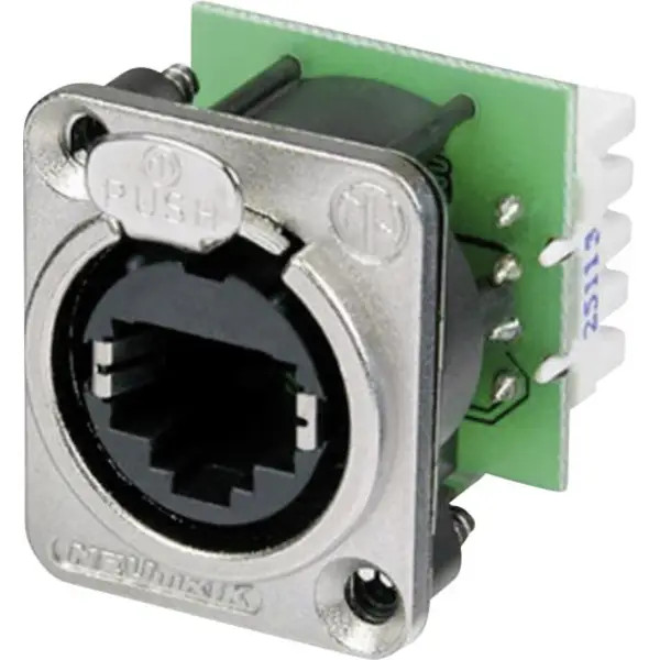Neutrik NE8FDV-YK RJ45 EtherCon® D Series Data Connector Straight Po Outlet