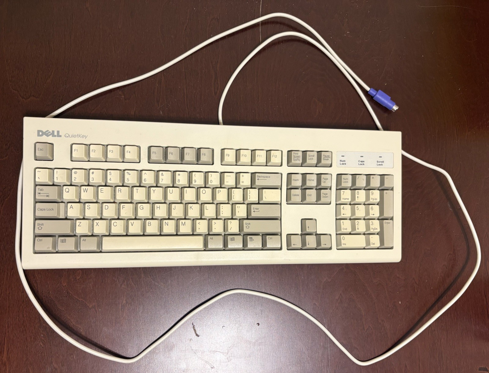 Vintage Dell Quietkey PS/2 Mechanical Keyboard Model RT7D5JTW Dell