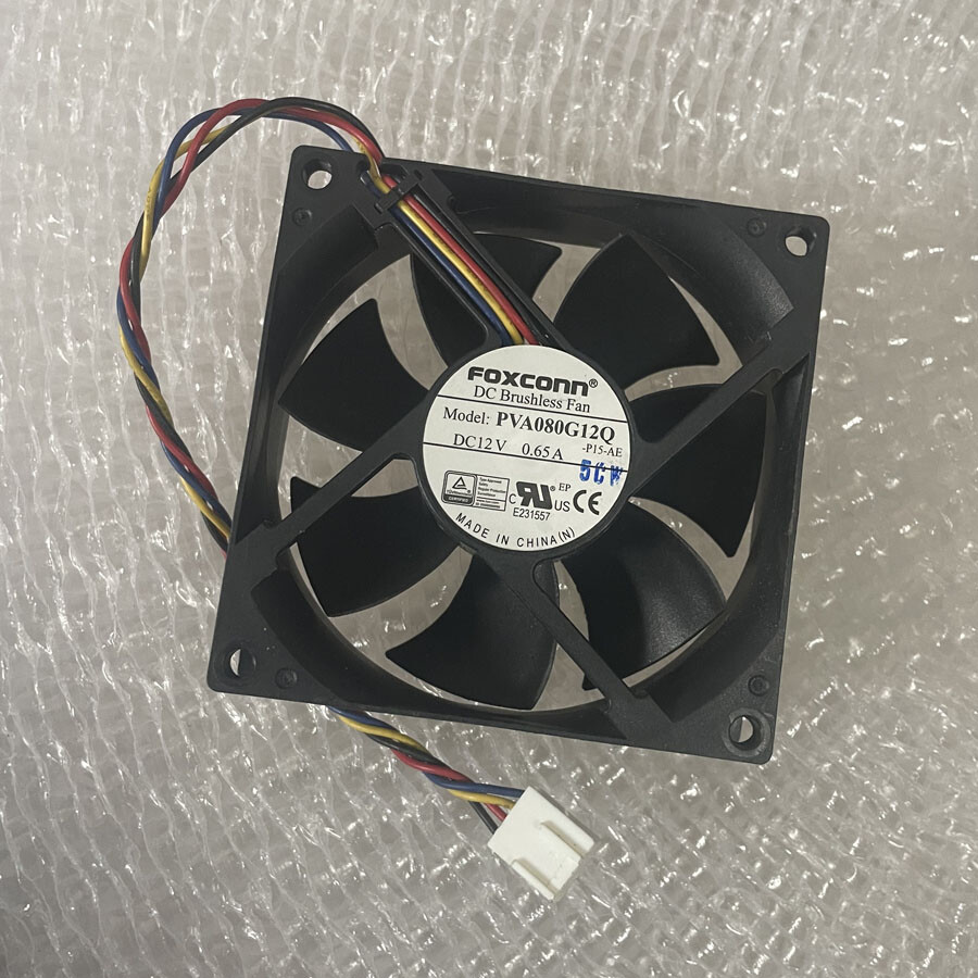 FOXCONN PVA080G12Q Fan 80*80*25mm 12V 0.65A 4Pin