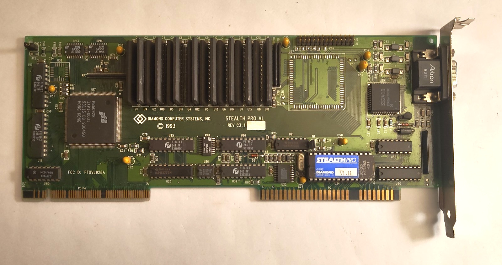 Diamond Stealth Pro P86C928 ISA VGA Graphics Card UNTESTED