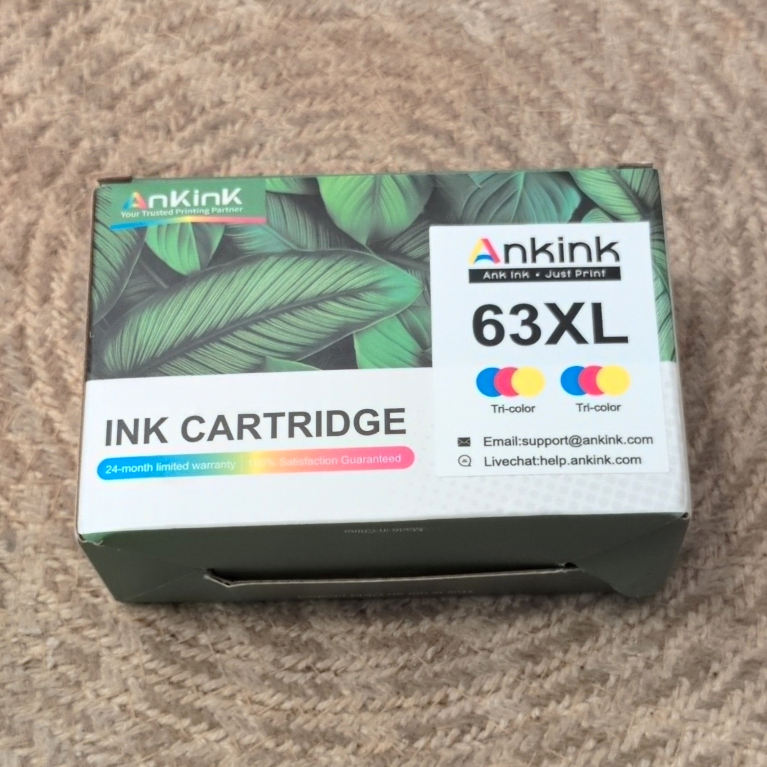 Ankink 2 pack 63xl color ink cartridge