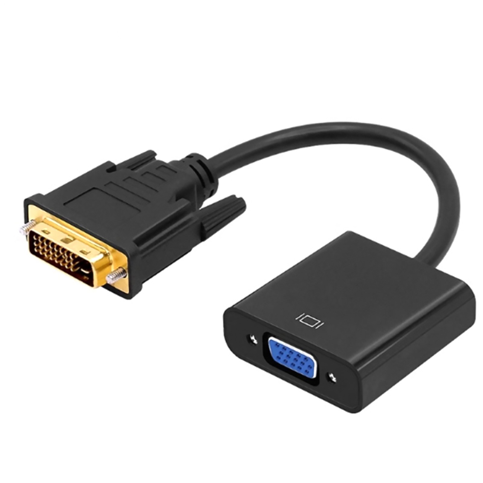 1PC 25-Pin DVI-D Male to 15-Pin VGA Female Cable Adapter 1080P HD Converter