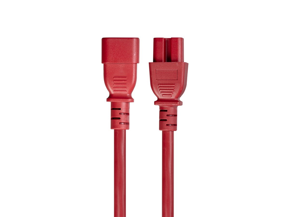 Monoprice 14AWG Heavy-Duty Computer Extension Power Cable / Cord - 3ft - Red