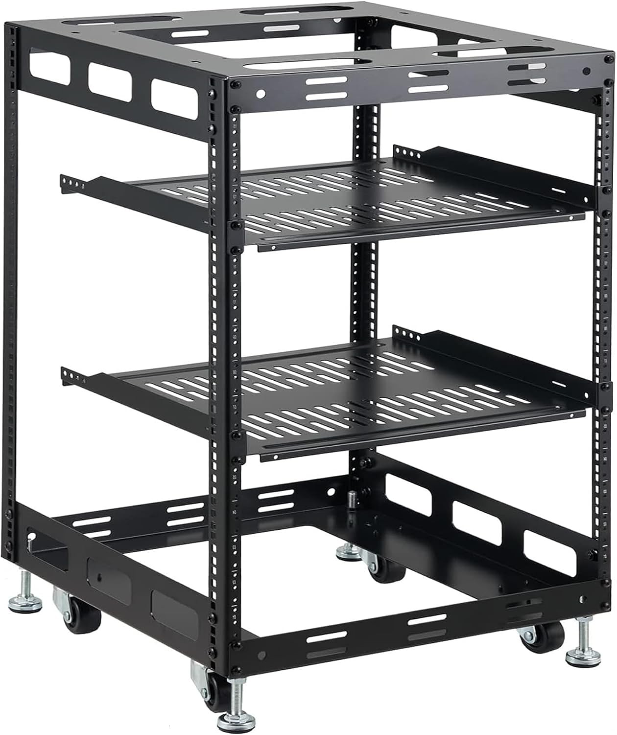 10U Open Frame Rack for Servers & AV Gear - Wall Mountable Design