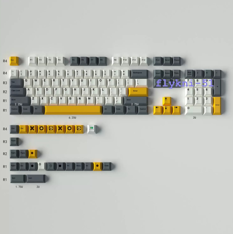 Heavy Industry Theme Keycap MDA Profile PBT Set Dye-sub for Cherry MX 128 Key