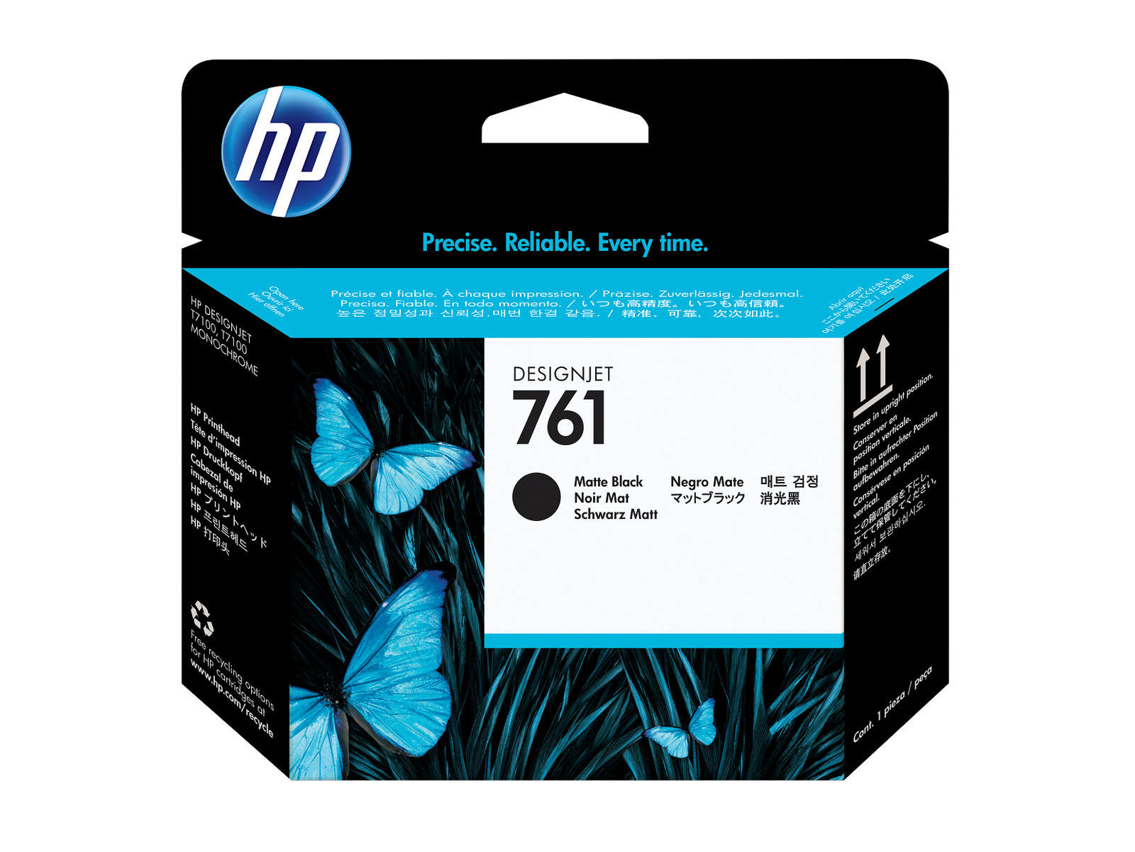 HP 761 Matte Black/Matte Black DesignJet Printhead, CH648A