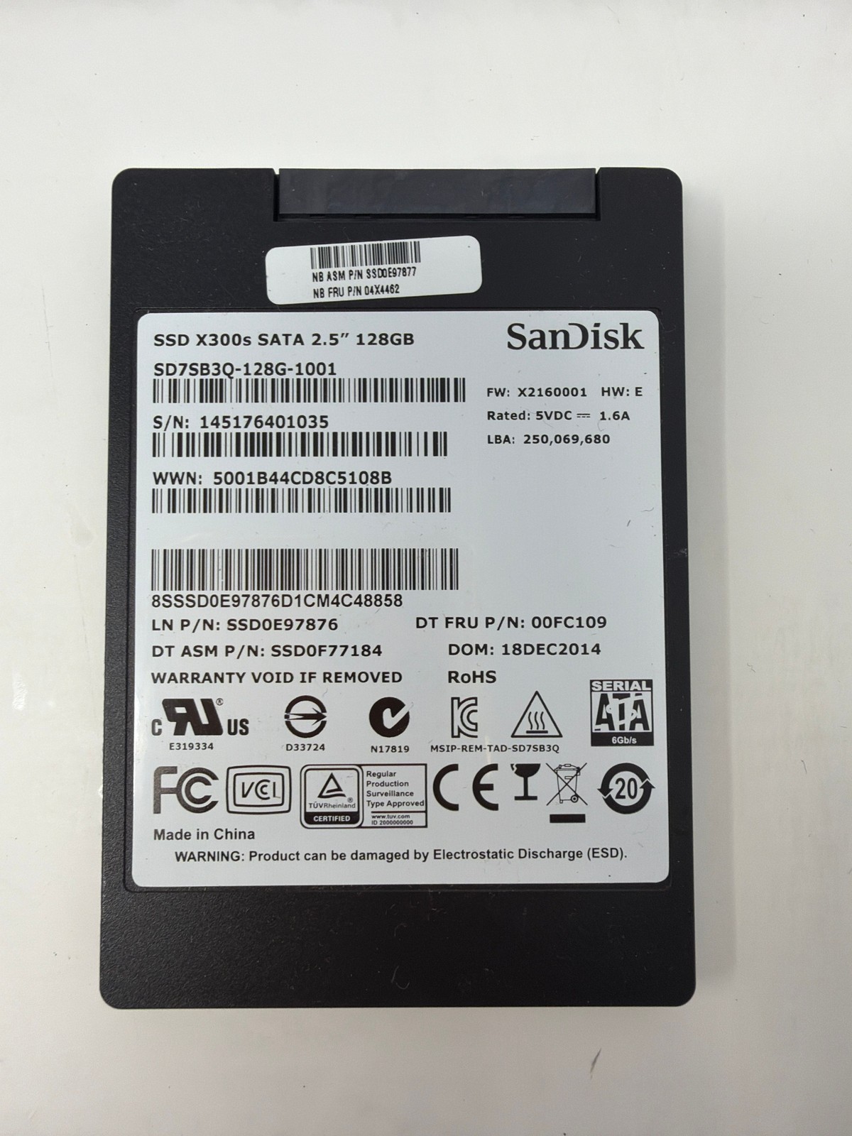 SanDisk SD7SB3Q-128G-1001 128GB SATA Grade B