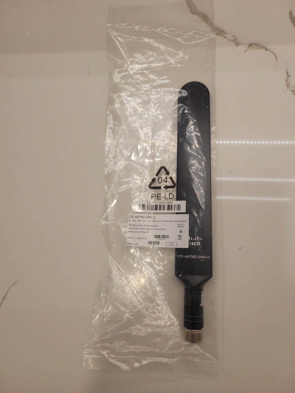 Cisco LTE-ANTM2-SMA-D 4G LTE SMA Dipole Antenna - New Sealed
