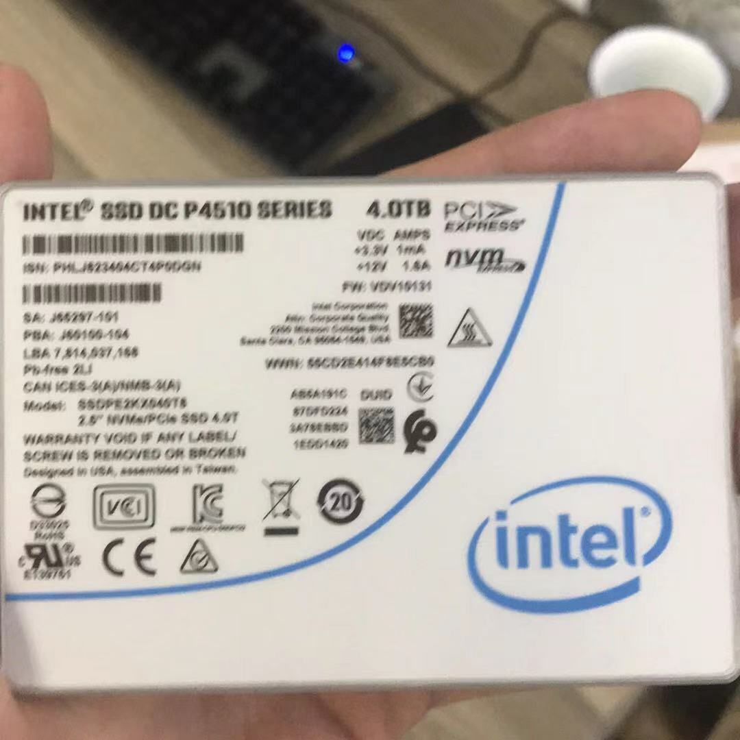 Intel DC P4510 Series 4TB U.2 NVMe PCIe 2.5'' Solid State Drive SSDPE2KX040T8