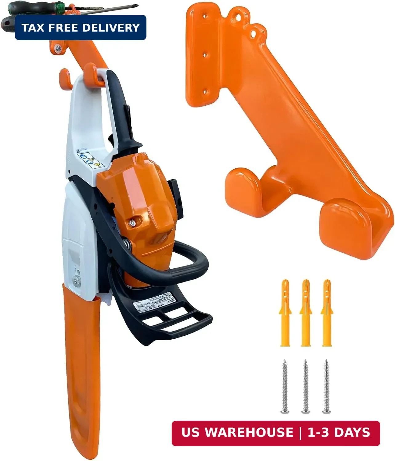 Chainsaw Hanger, 1 Pack Chainsaw Holder Wall Mount, Chain Saw Storage Rack