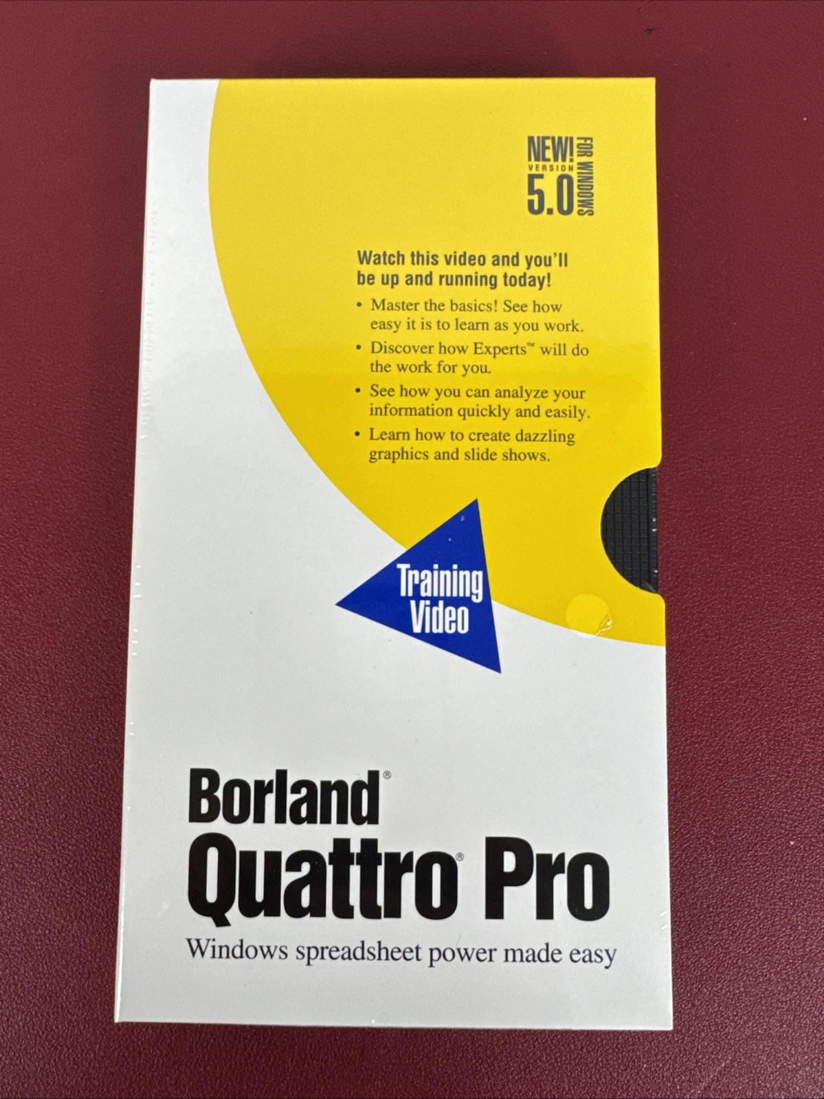 Borland Quattro Pro Training Video for Windows, Version 5.0 VHS,  New Sealed
