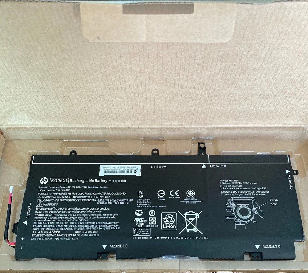 Genuine 45WH BG06XL Battery For HP EliteBook 1040 G3 G3-B G3-FB15UP G3-X Series