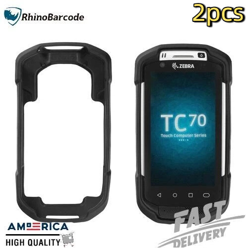 2pcs For Zebra Black Protective Cover Case TC72 TC75 TC77 TC70X 75X Rugged Boot