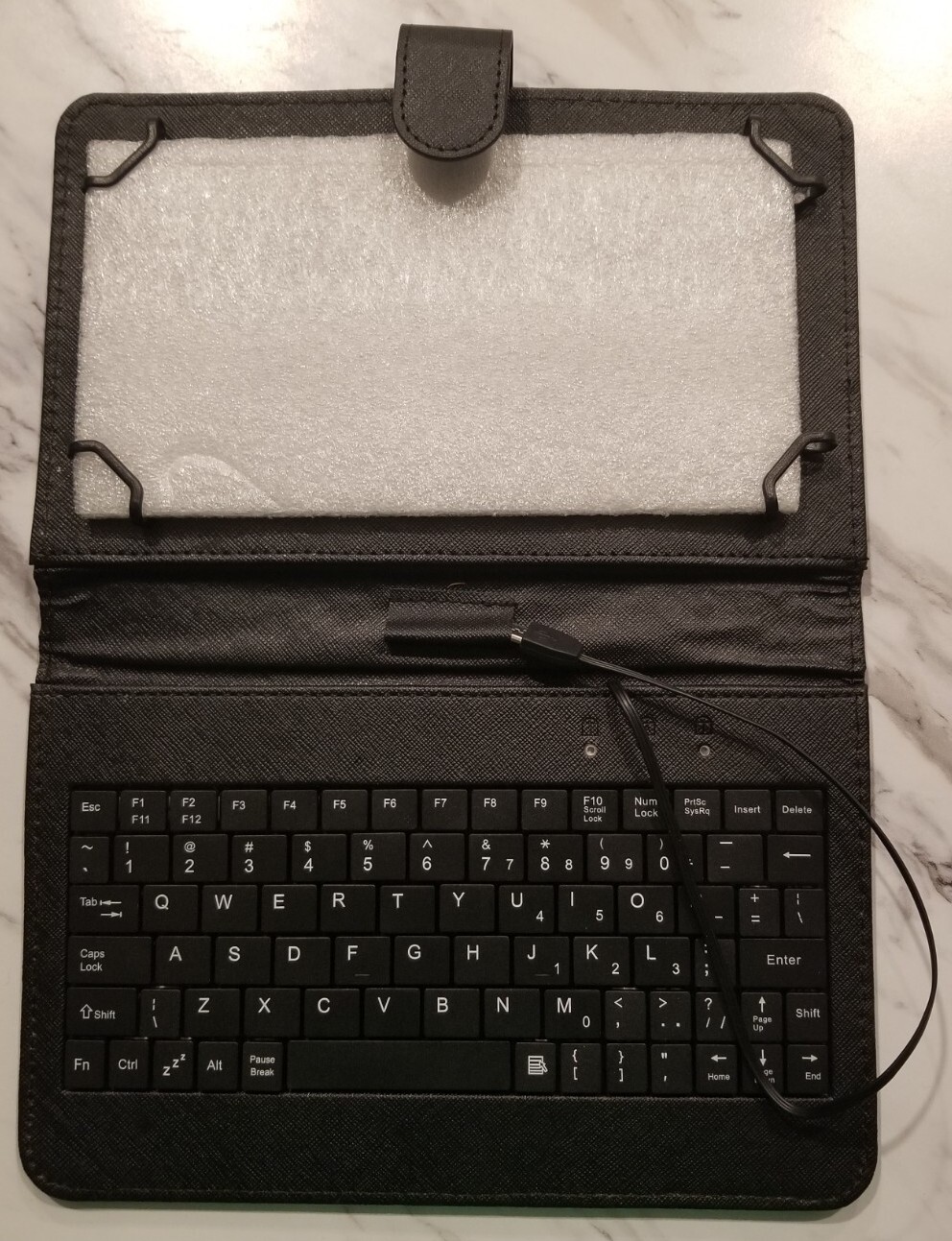 7" Tablet Keyboard Faux Leather Stand w/ Case Cover  - New (No Packaging)