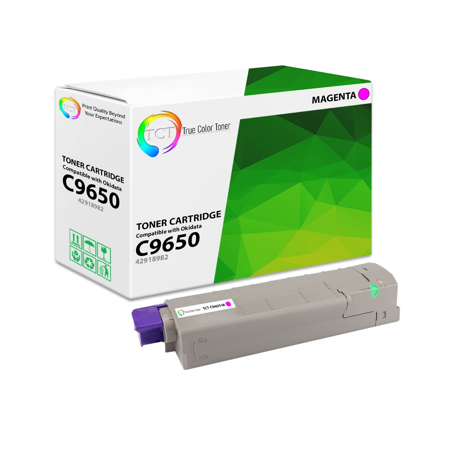 TCT Premium C9650 Magenta for Okidata C9650 C9650DN Compatible Toner Cartridge