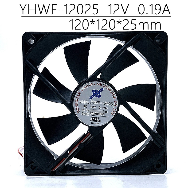 YHWF-12025 120*120*25mm 12V 0.19A 12CM Inverter desktop computer cooling fan