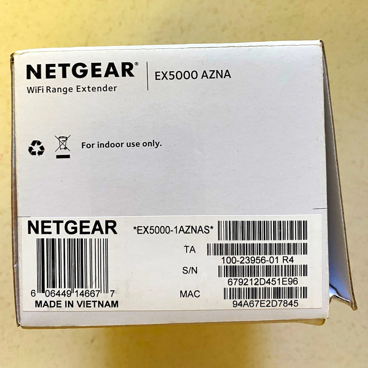 NETGEAR WiFi Range Extender EX5000 AZNA Wireless (Wi-Fi) EX5000-1AZNAS