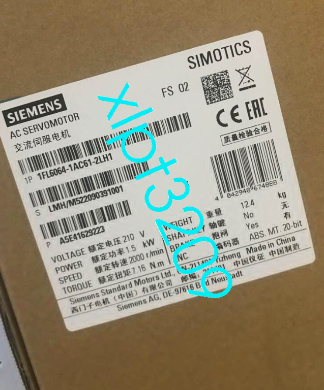 1FL6064-1AC61-2LH1  Siemens V90 servo motor  NEW FedEx or DHL