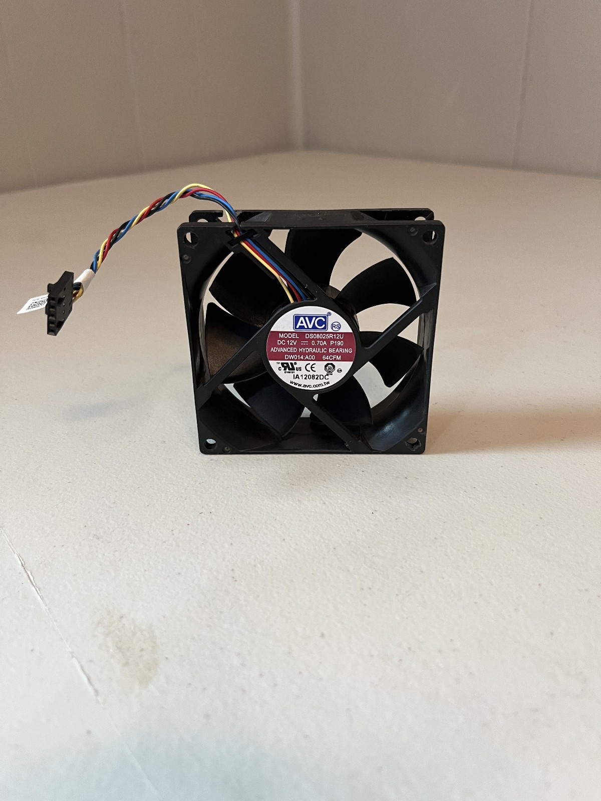 AVC DS08025R12U 4-wire CPU/Computer Fan 12v 80mm X 25mm