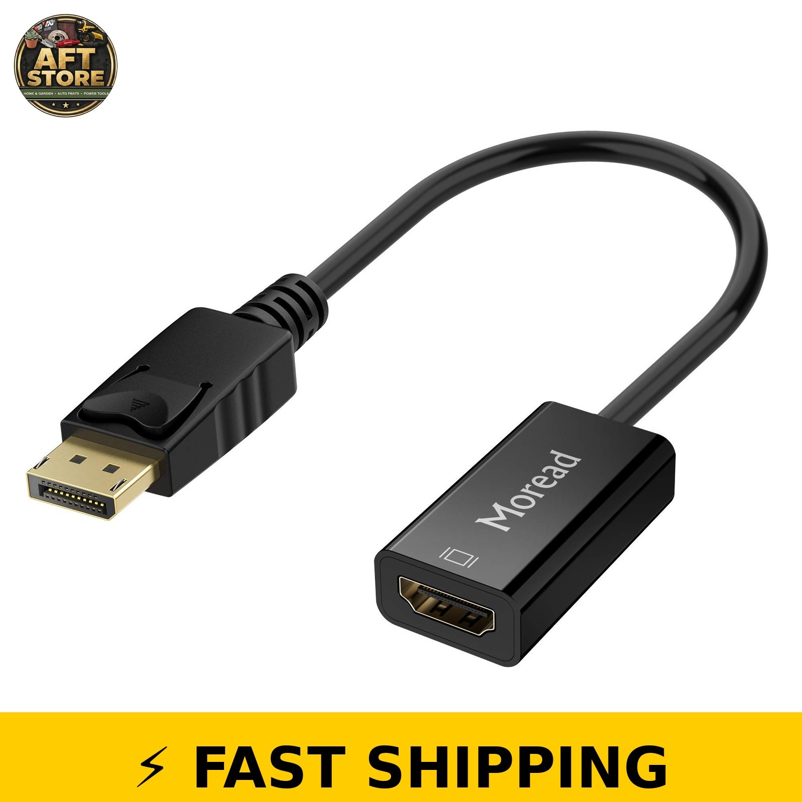 Moread 4K DisplayPort to HDMI Adapter - Black