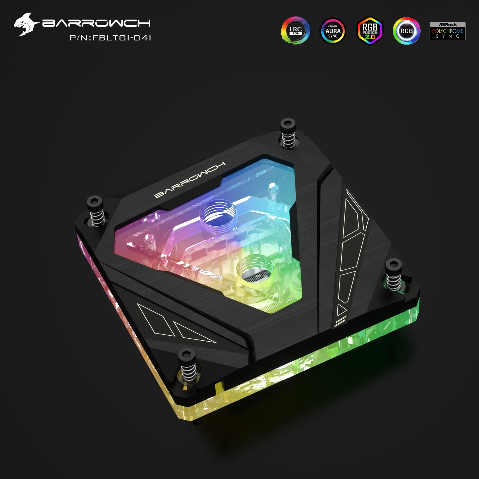 BarrowCH CPU Water Block for intel i3 i5 i7 i9 LGA 1851 1700 FBLTGI-04I Black