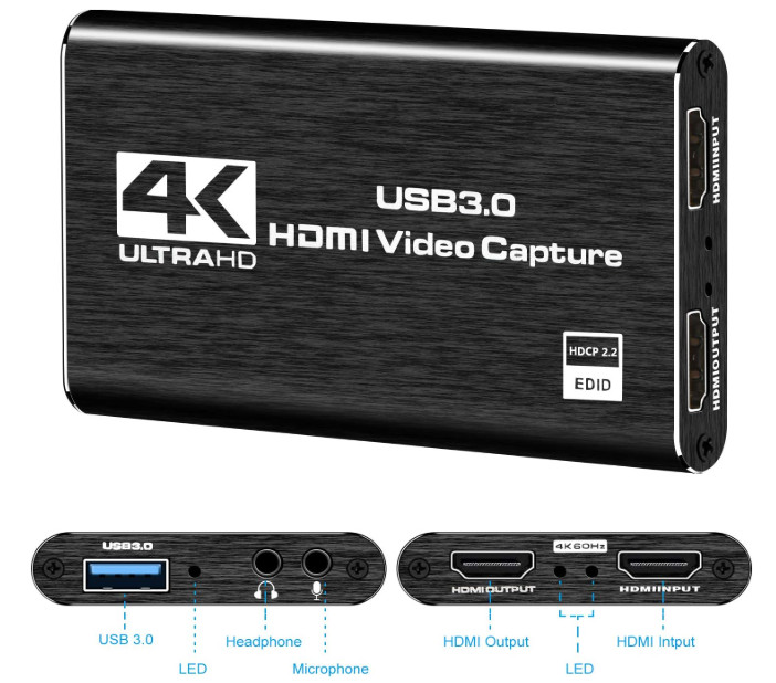 4K Ultra USB 3.0 HDMI Video Capture Converter, New In Package