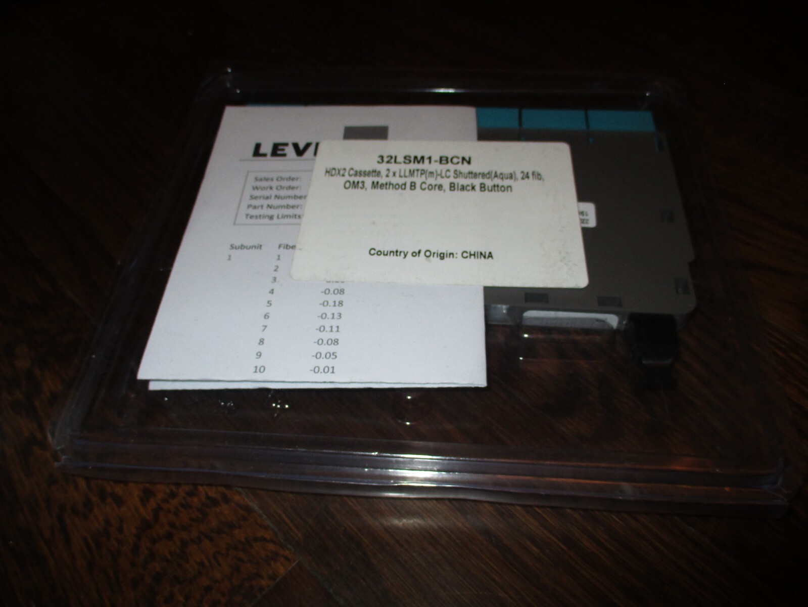 LEVITON 32LSM1 HDX2 Fiber Optic Cassette Open Box
