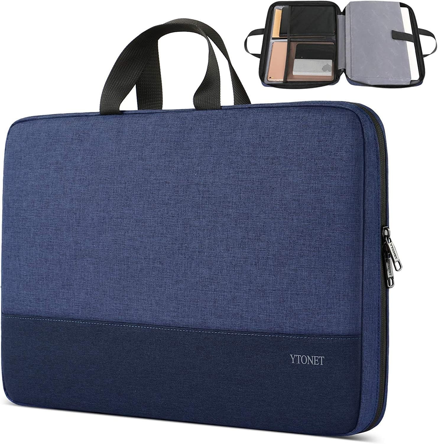 15.6" Laptop Sleeve – Water-Resistant Nylon, TSA-Friendly, Slim Organizer Case