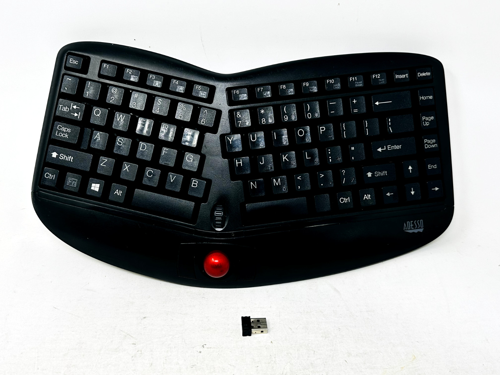 Adesso Tru-Form Media 3150 Wireless Ergo Trackball Keyboard Split Ergonomic WORK