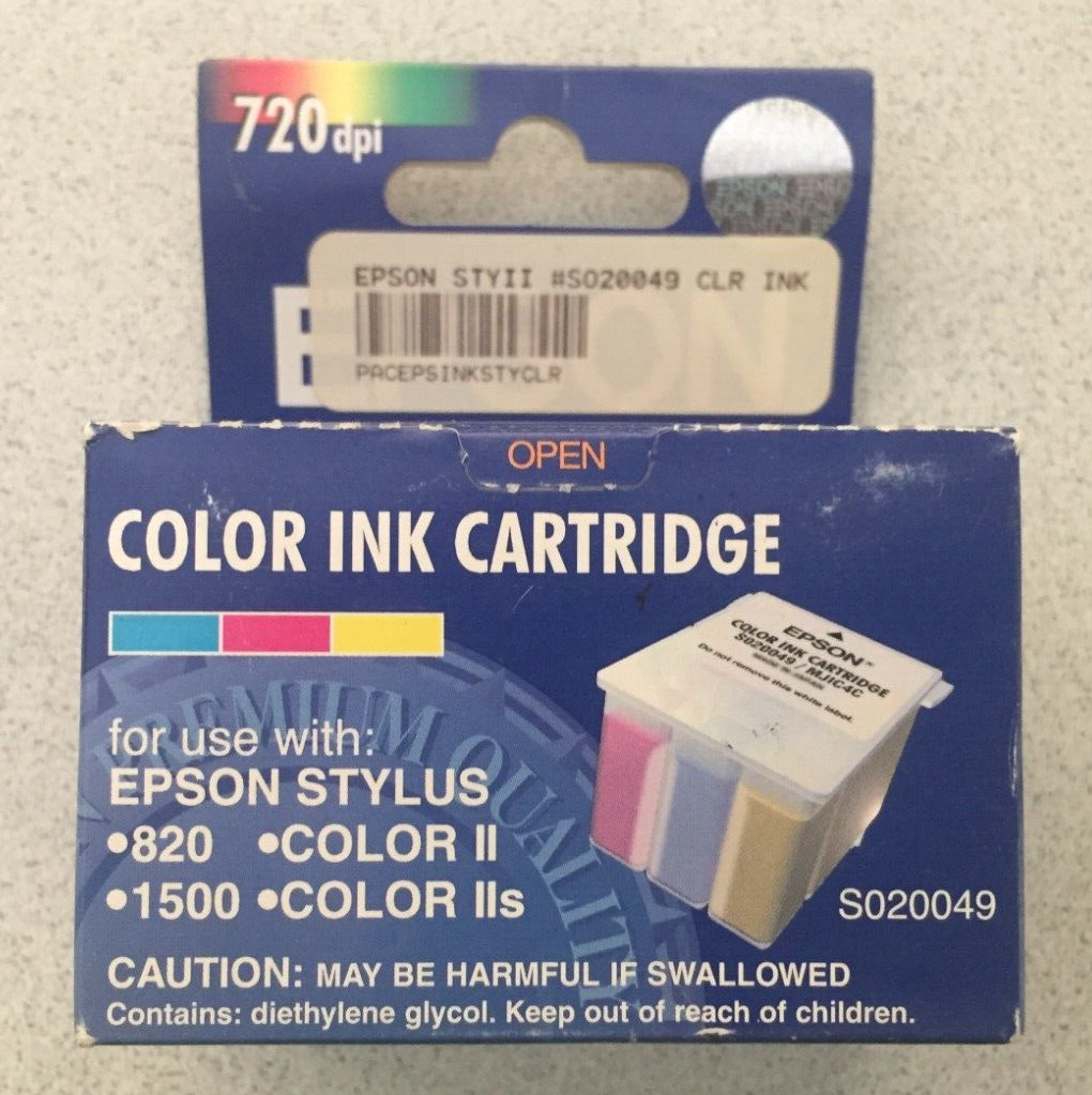 New EPSON S020049 Color Ink Cartridge,Open Wrapper Sealed Cartridge