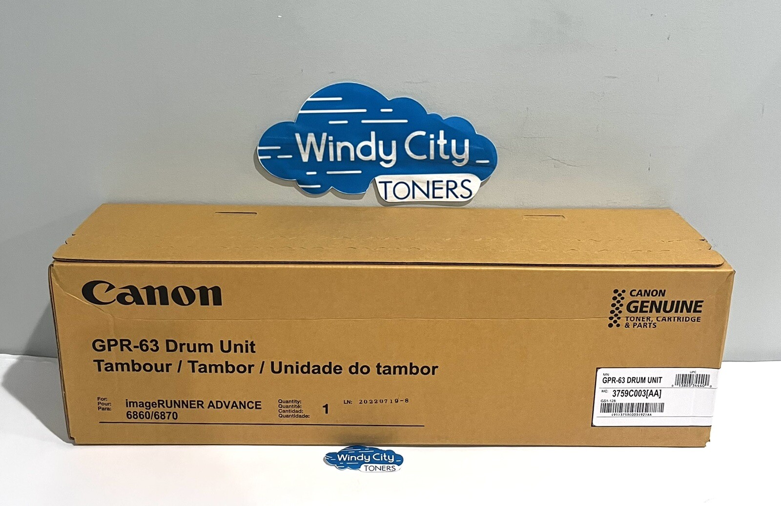 Canon 3759C003AA GPR-63 Drum Unit 488K Impressions Canon 6860i 6870i Sealed New
