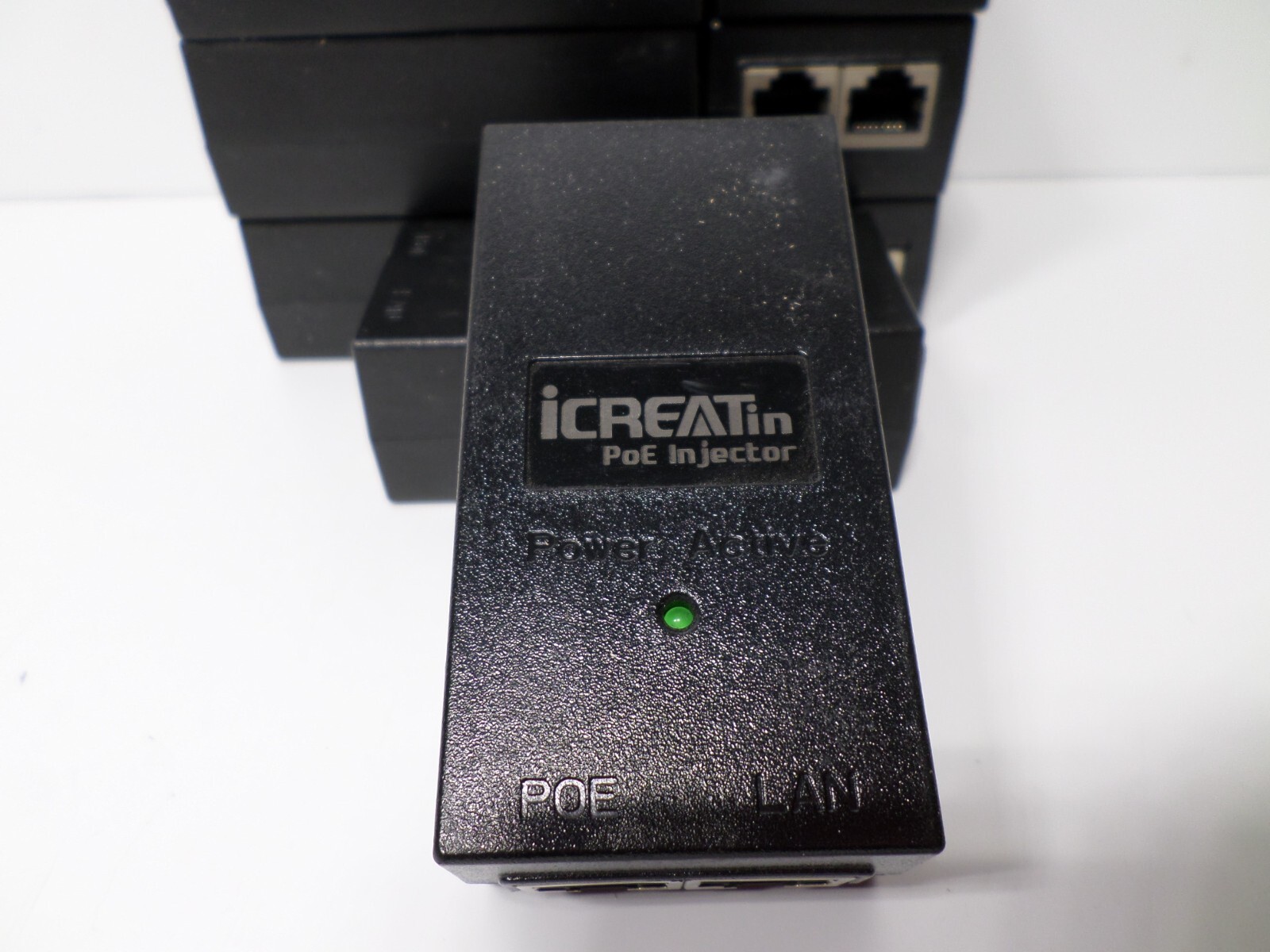 (LOT OF 10) ICREATIN 48V POE Injector Adapter Power Supply10/100Mbps