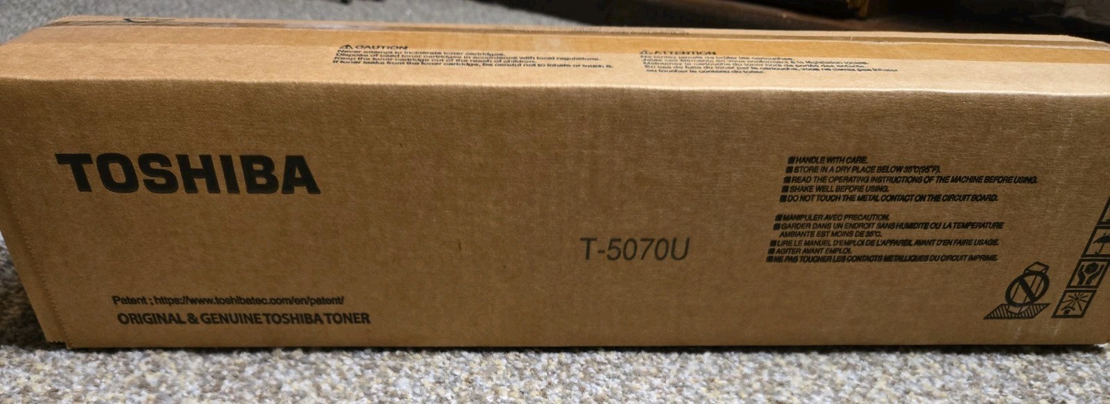 T-5070U Original OEM Toshiba Toner Cartridge, Black Standard Yield Genuine