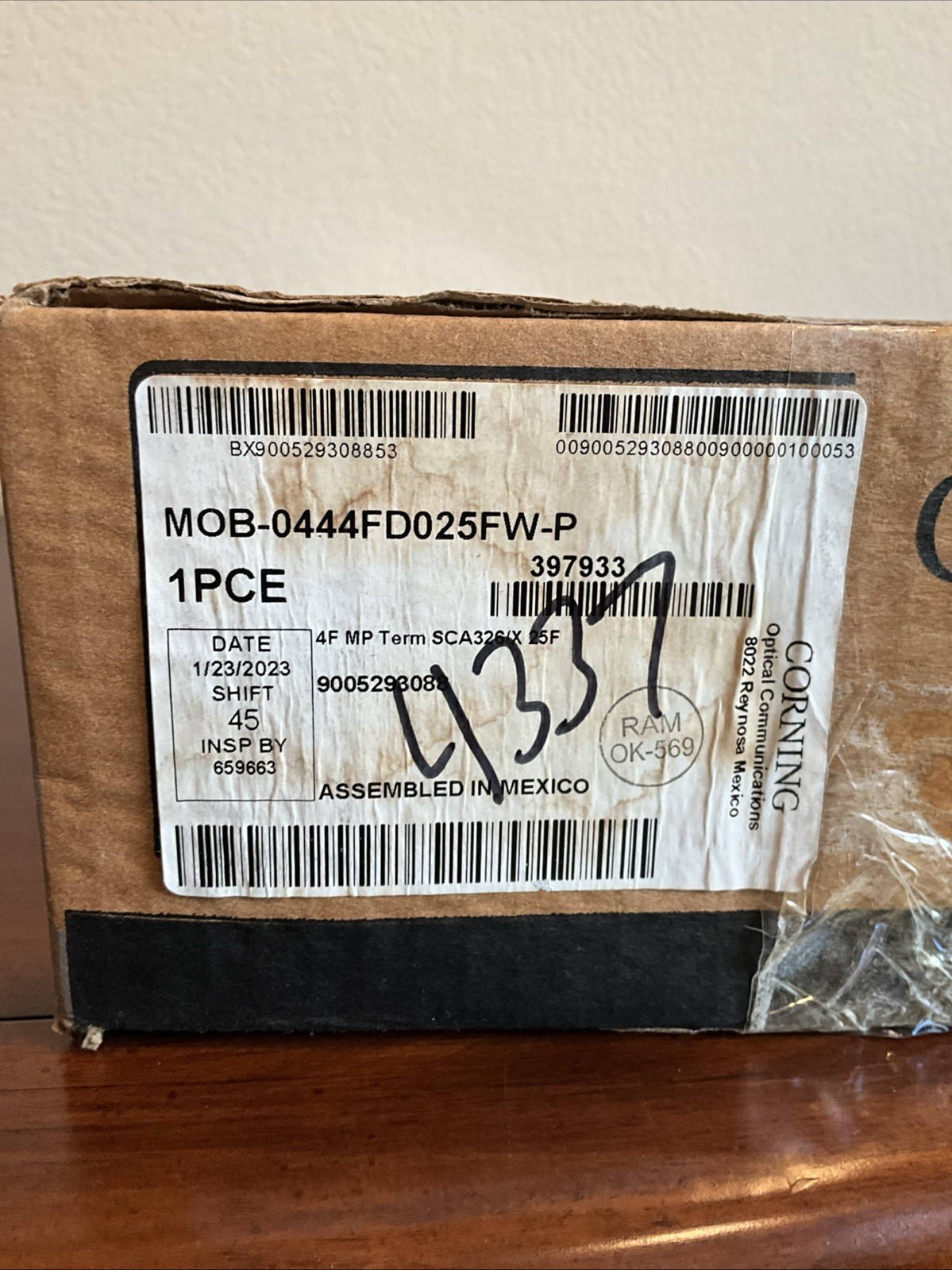Corning MOB-0444FD025FW-P 4F MP Term SCA326/X 25F Brand New Sealed Box