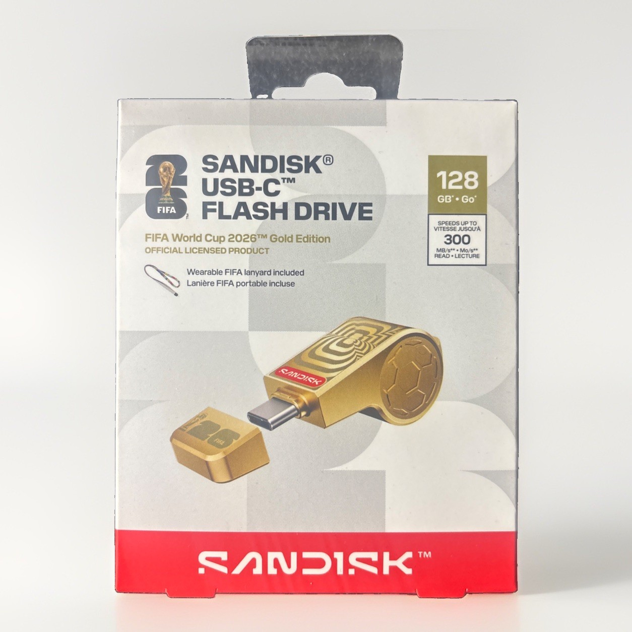Sandisk USB-C Flash Drive 128GB Fifa World Cup Gold Edition
