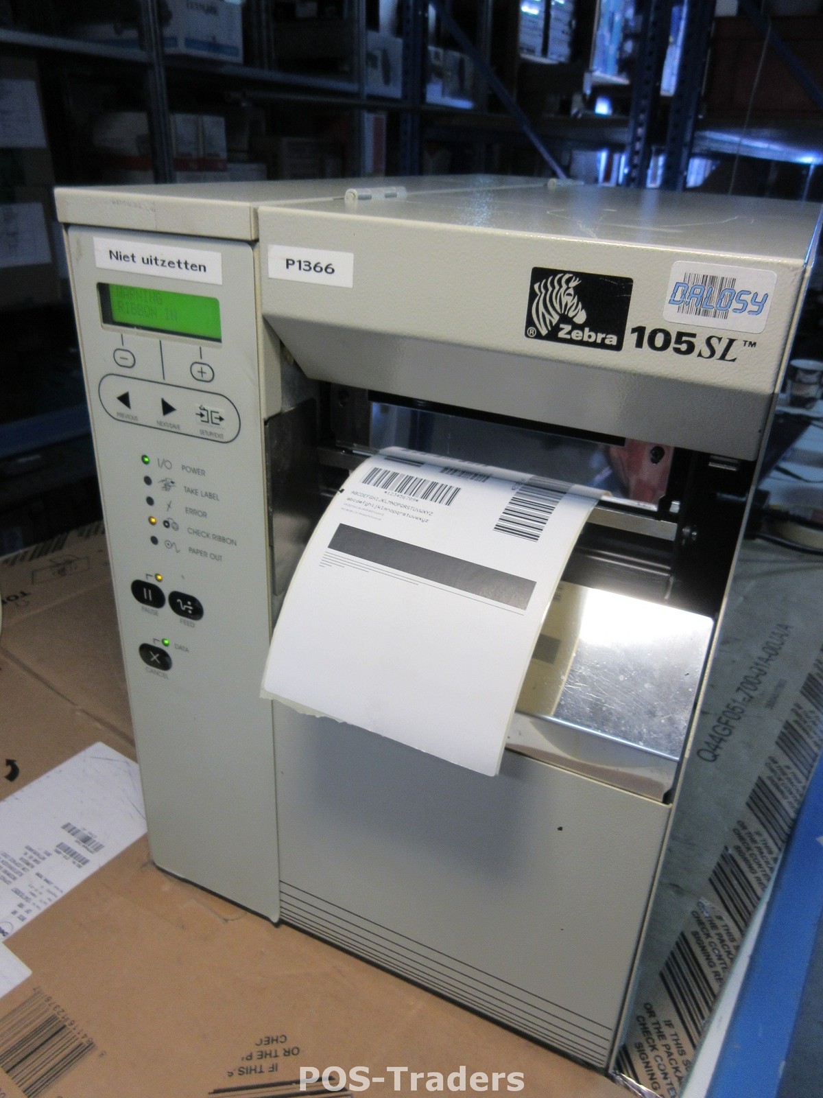 Zebra 105SL 10500-200E-0030 Thermal Barcode Label Printer Serial Network RJ45