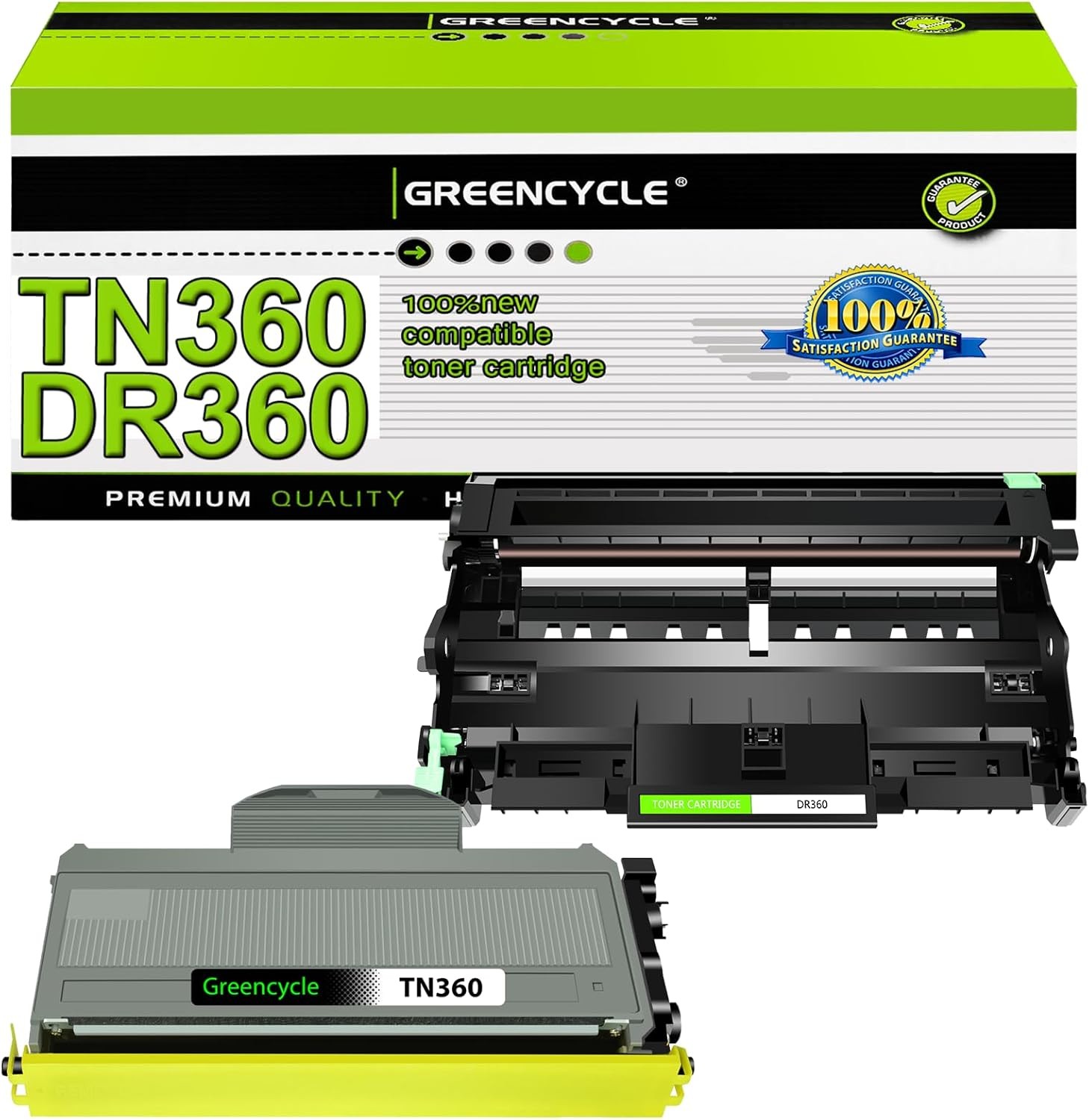 1PK TN360 Toner + 1PK DR360 Drum For Brother HL-2150N MFC-7440N MFC-7840N TN330