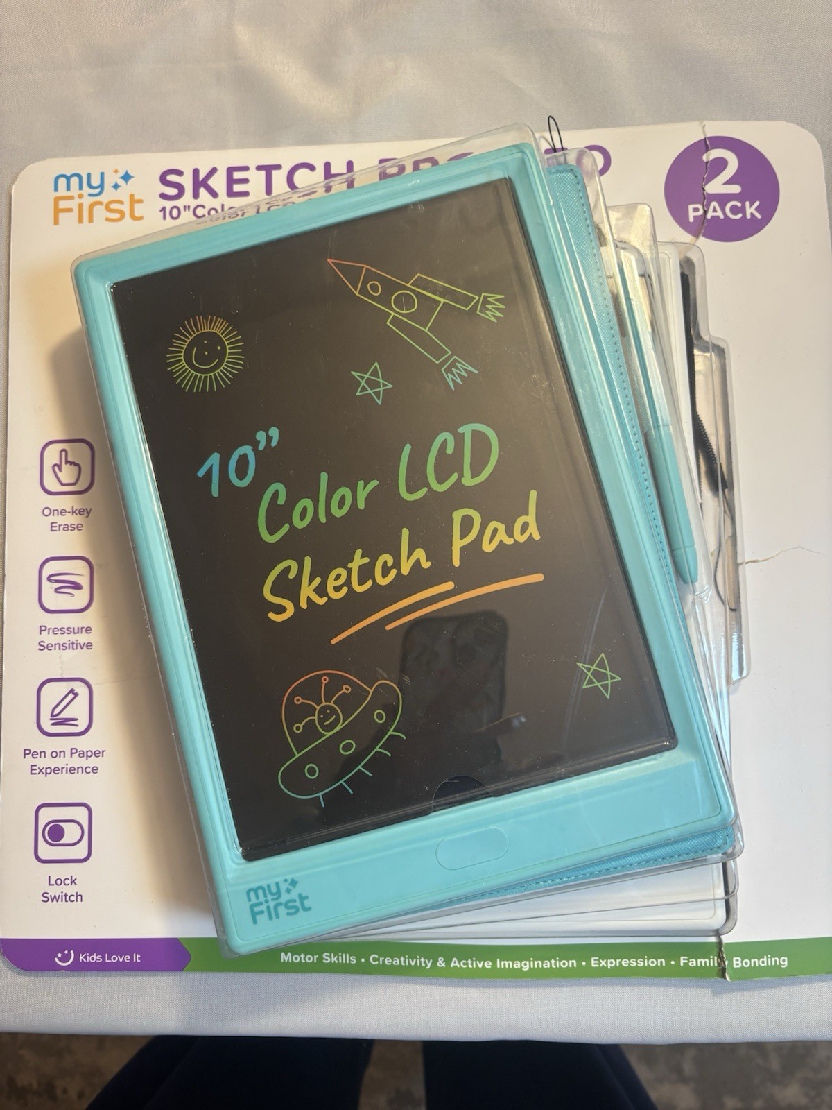 My First Sketch Pro Neo 10” Color LCD Sketch Pad 2 Pack New