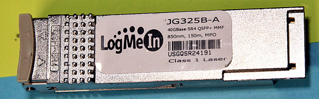 JG325B-A LogMeIn HPE Compatible 40G-BASE-SR4 QSFP+ MMF 850nm 150m MPO SR4