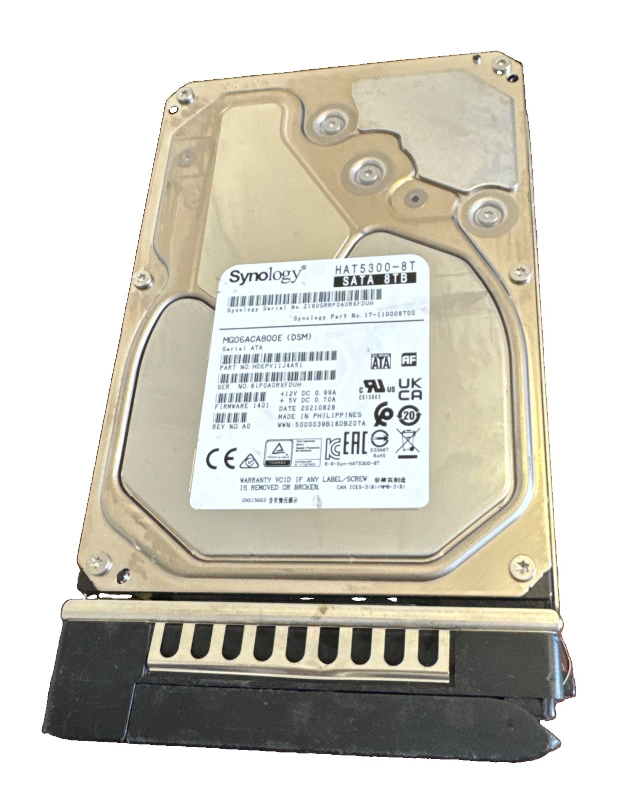 Synology Plus Series 8 TB Internal Hard Disk Drive - 7200 RPM - 3.5 HAT3300-8T