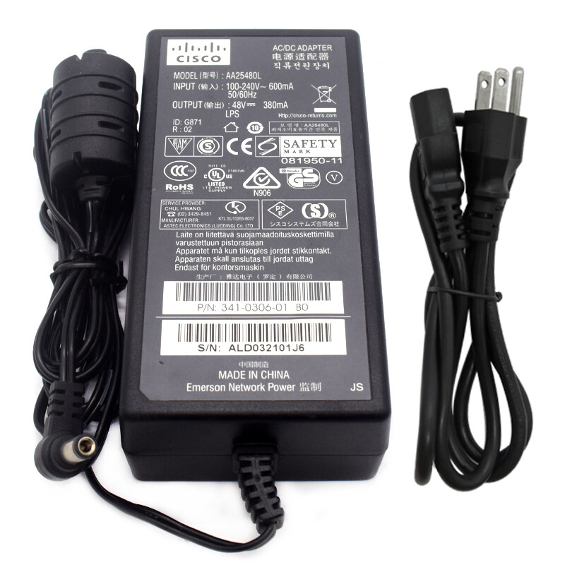 Cisco AIR-PWR-B Power Supply AC Adapter Charger 48V For Aironet 1600 2600 3600